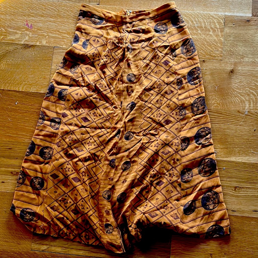 Pumpkin colored skirt